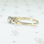 Pretty Petite Palladium and Gold Engagement Ring