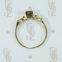 Pretty Petite Palladium and Gold Engagement Ring
