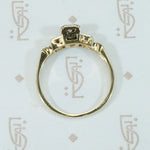 Pretty Petite Palladium and Gold Engagement Ring