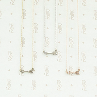 Tiny Arrow Necklace in Recycled Gold by 720