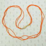 Delicate Three Strand Antique Organic Bead Necklace