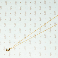 tiny gold crescent moon with pearls
