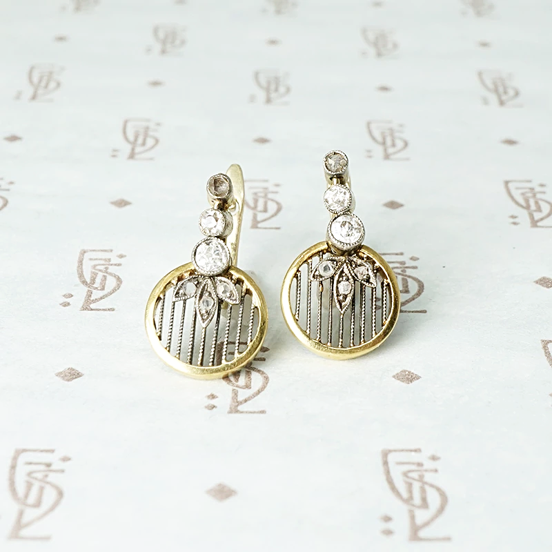 Darling Edwardian Diamond Dangle Earrings