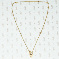 tiny 15ct heart lock necklace