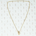 tiny 15ct heart lock necklace
