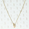 tiny 15ct heart lock necklace
