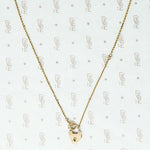 tiny 15ct heart lock necklace