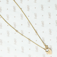 tiny 15ct heart lock necklace reverse