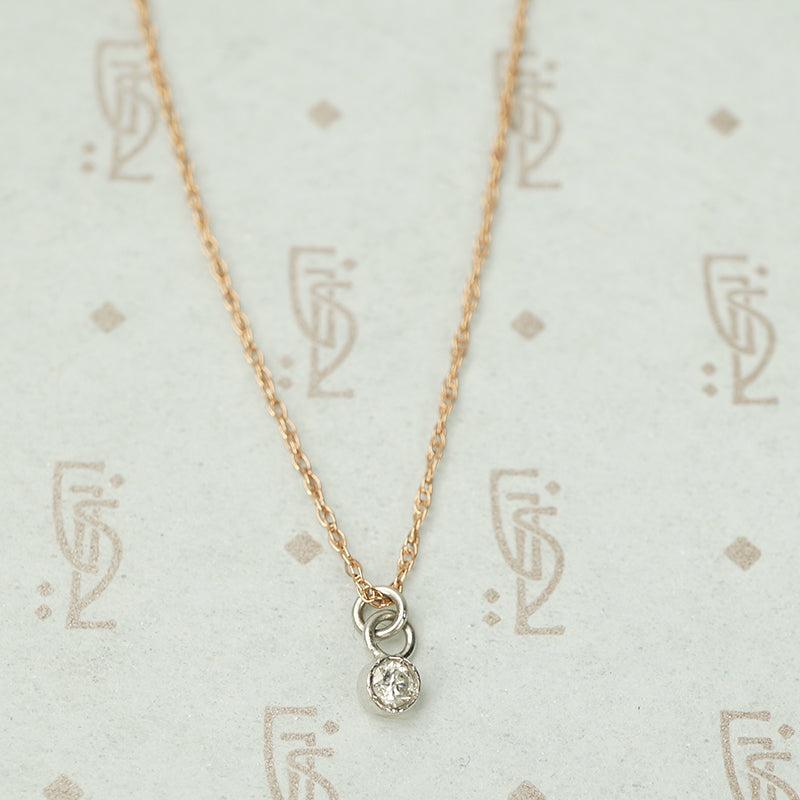 Orbit Tiny Old Mine Cut Diamond Pendant