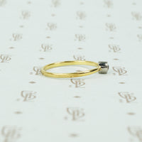 18k and platinum omc tiny diamond ring side