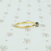 18k and platinum omc tiny diamond ring side