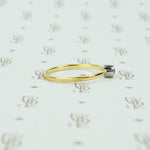18k and platinum omc tiny diamond ring side