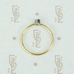18k and platinum omc tiny diamond ring
