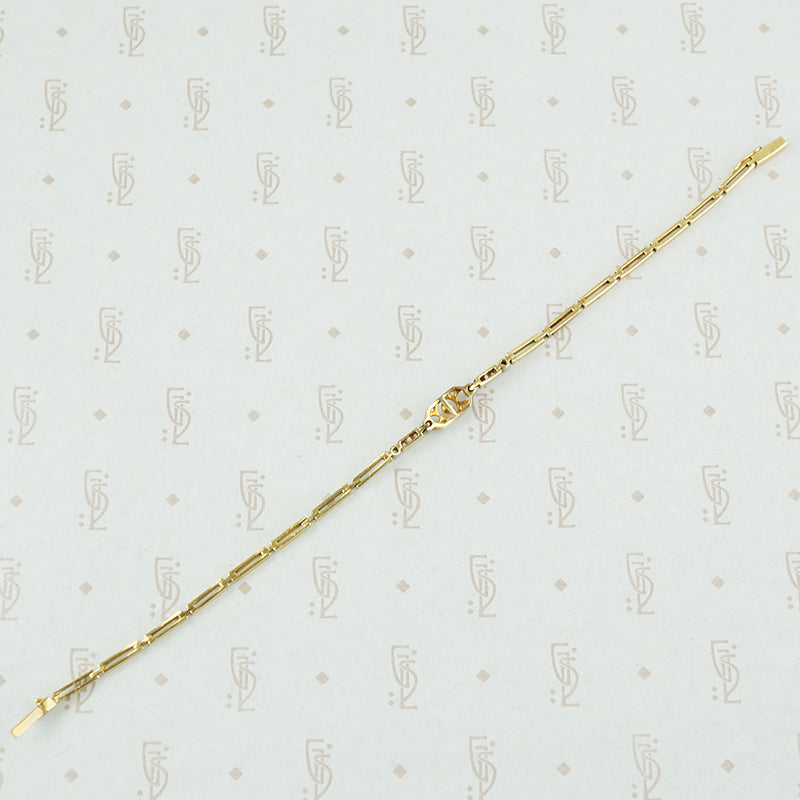 Edwardian Platinum and 18k Gold Bracelet with Rose Cut Diamonds