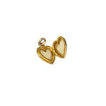 Vintage Rose Gold Heart Locket - Gem Set Love