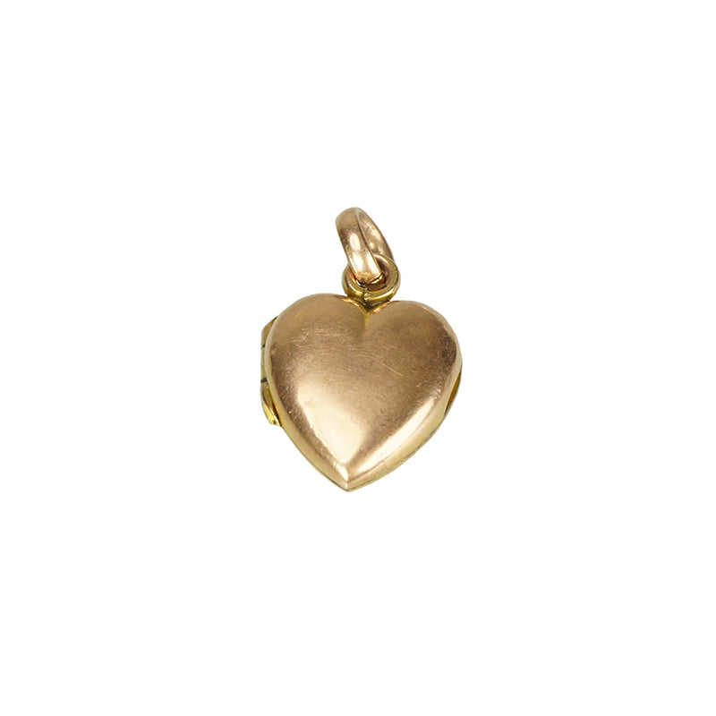 Vintage Rose Gold Heart Locket - Gem Set Love