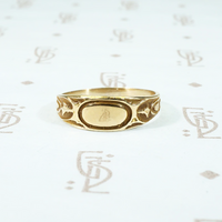 10k yellow gold signet ring tiny baby size