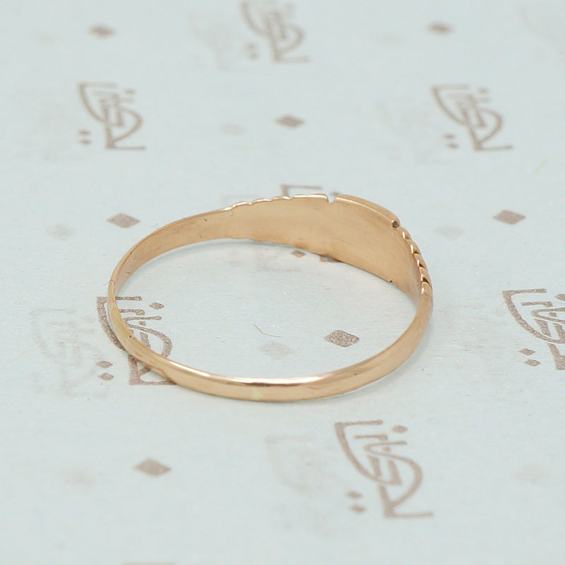 rose gold band with turquoise back
