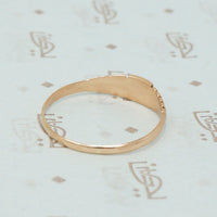 rose gold band with turquoise back