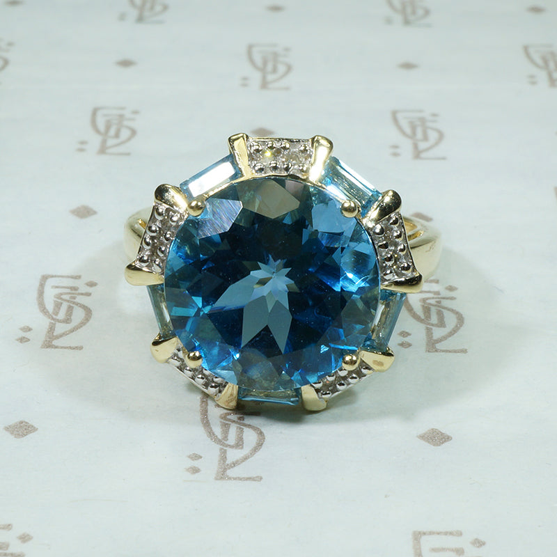Bold Estate Blue Topaz Cocktail Ring