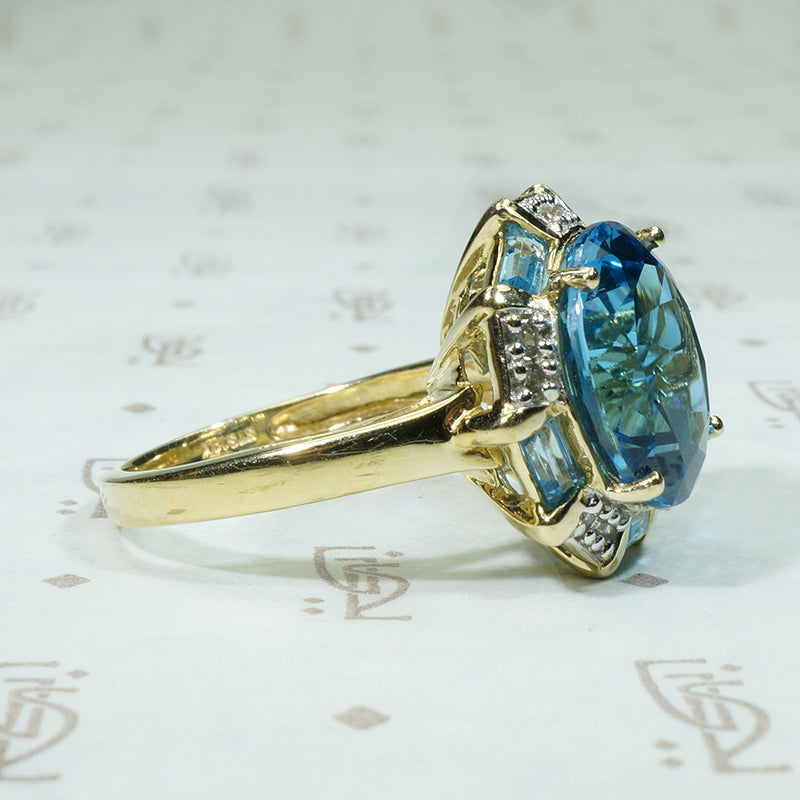 Bold Estate Blue Topaz Cocktail Ring