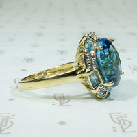 Bold Estate Blue Topaz Cocktail Ring