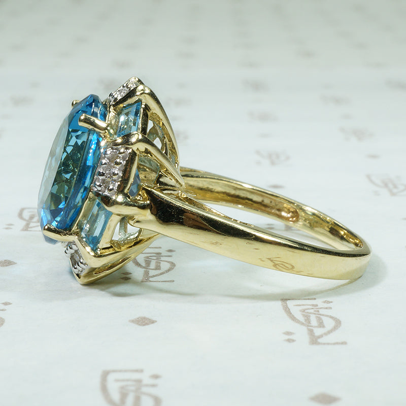 Bold Estate Blue Topaz Cocktail Ring