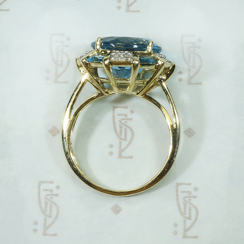 Bold Estate Blue Topaz Cocktail Ring