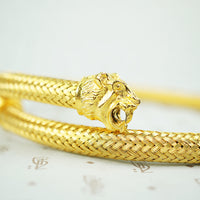 Fabulous Vintage Gold Tone Woven Torque