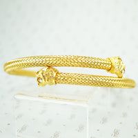 Fabulous Vintage Gold Tone Woven Torque