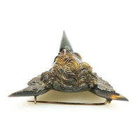 Beautifully Carved Victorian Tortoise Shell Cherub & Urn Brooch