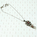 Antique Pink Tourmaline and Pearl Necklace