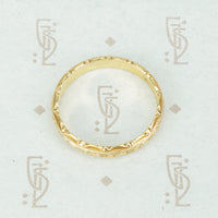 Vintage Yellow Gold Orange Blossom Band