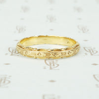 Vintage Yellow Gold Orange Blossom Band