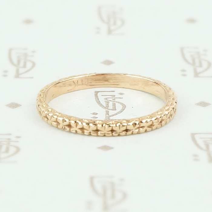 Treasure Recycled Revival band in rose gold.