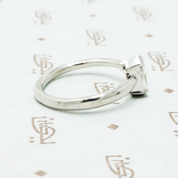 Shield Cut Diamond In Platinum Arrow Ring