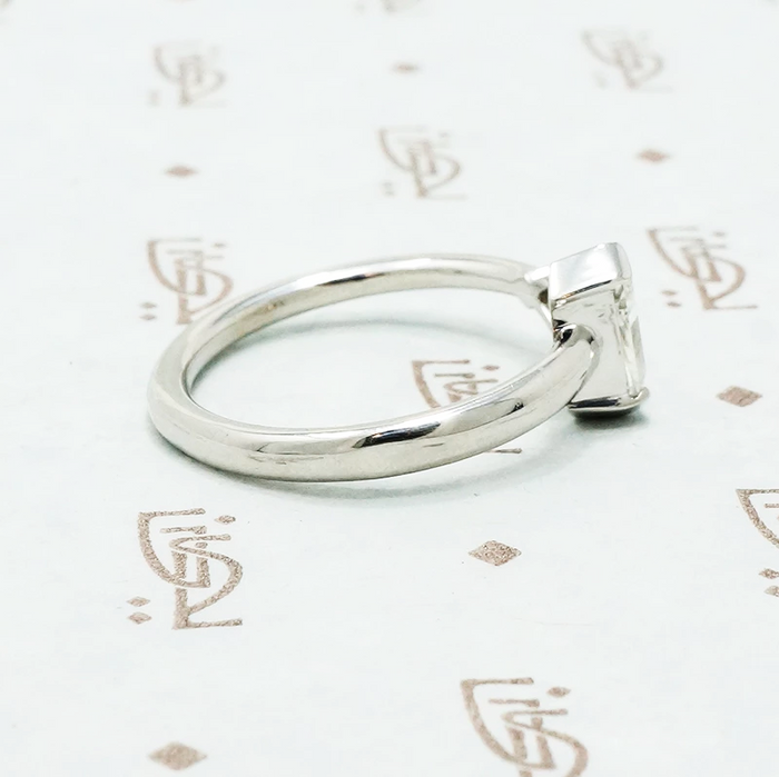 Shield Cut Diamond In Platinum Arrow Ring