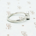 Shield Cut Diamond In Platinum Arrow Ring