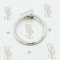Shield Cut Diamond In Platinum Arrow Ring