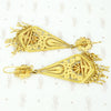 Long Swingy Gold Filigree Earrings