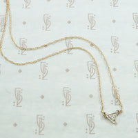 Re-cycled Diamond Triangle Necklace