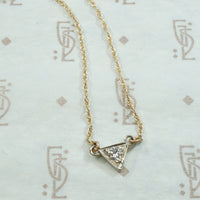 Re-cycled Diamond Triangle Necklace