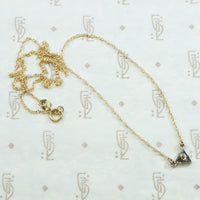 Re-cycled Diamond Triangle Necklace