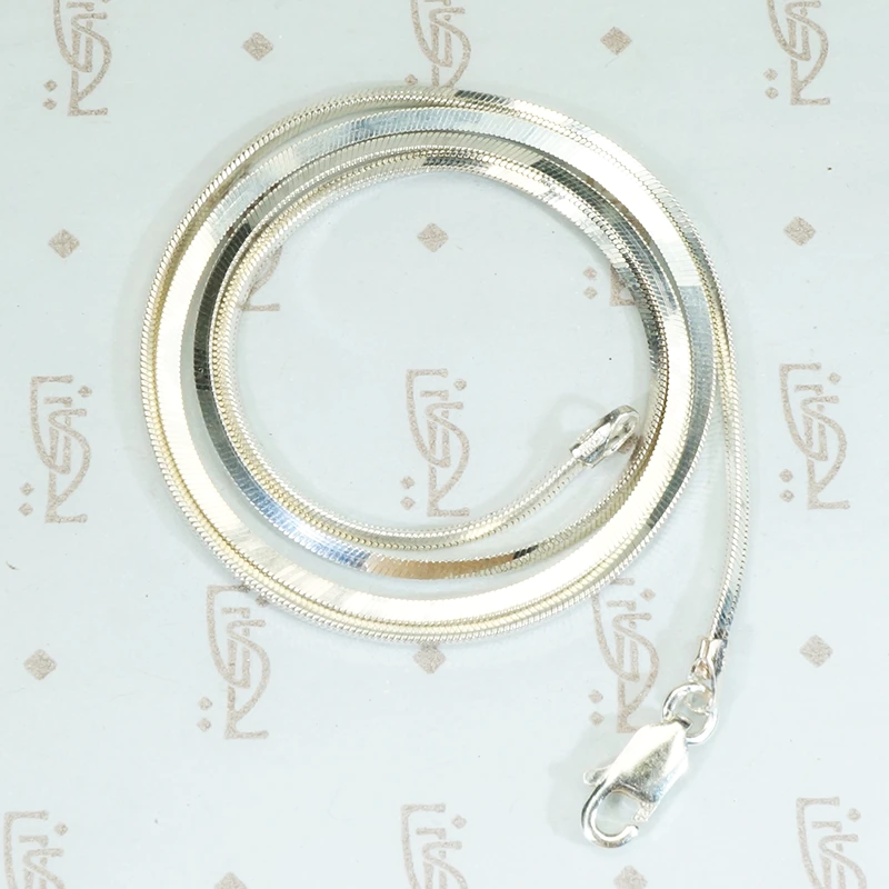 triangular snake chain sterling silver 18"