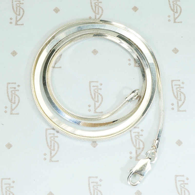 triangular snake chain sterling silver 18"