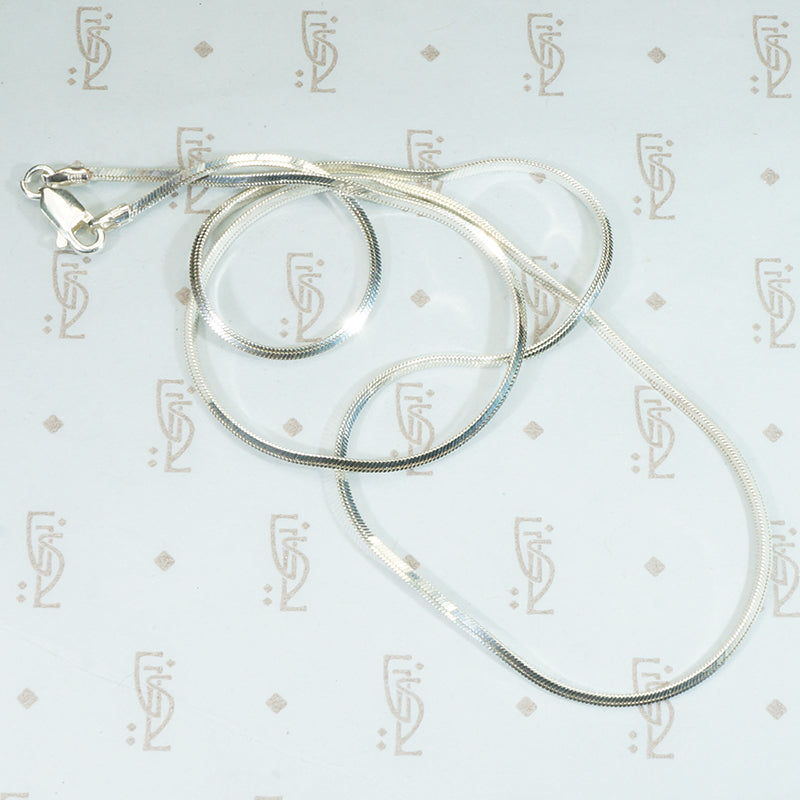 triangular snake chain sterling silver 18"