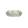 Vintage Platinum Band with 3 Rows of Diamonds