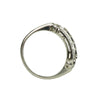 Vintage Platinum Band with 3 Rows of Diamonds