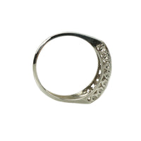 Retro Platinum Triple Row Diamond Band