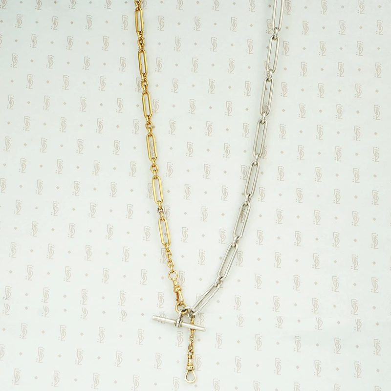 sterling and gold filled trombone chain